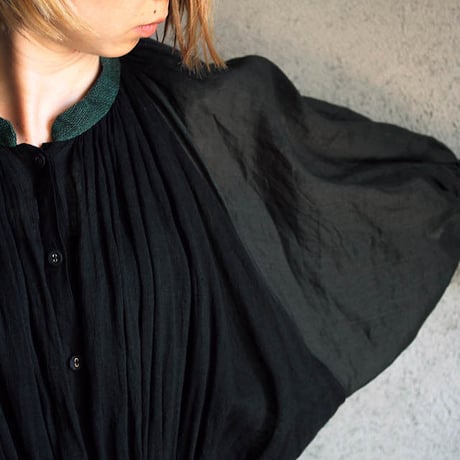 Tabrik linen dress black
