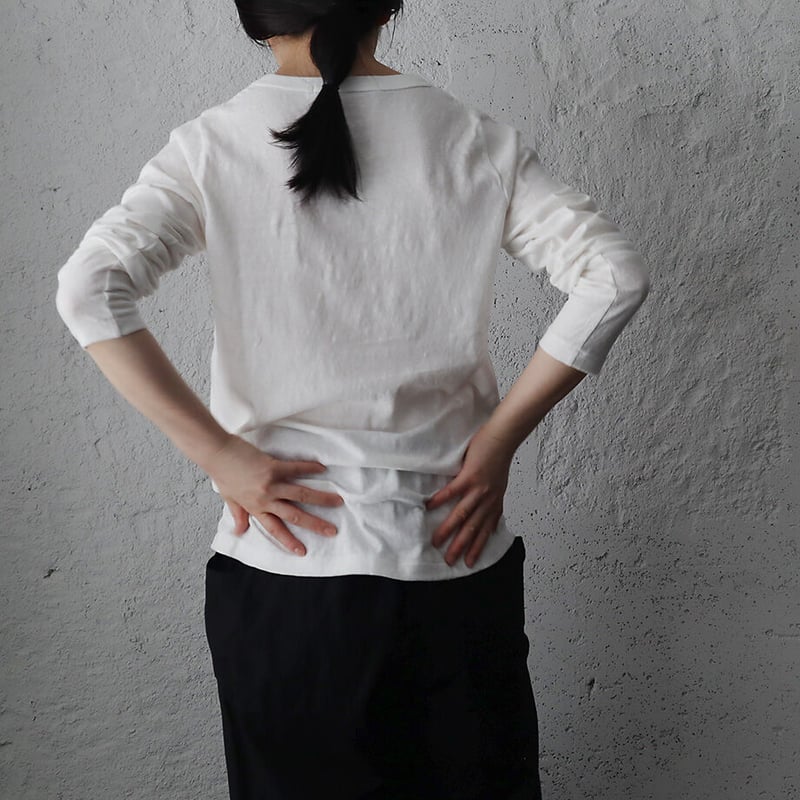 【美品‼︎】R&D.M.CO. ロゴ入り長袖Tシャツ R&D.M.Co- logo T-shirt (white/natural/gray/blac