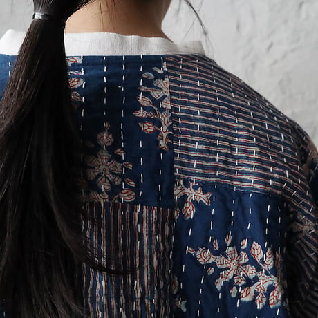 saruche gudri long jacket (blue mix)