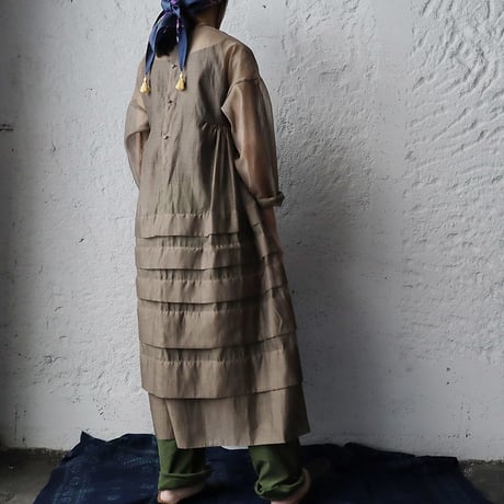 Tabrik  organdy dress (olive)