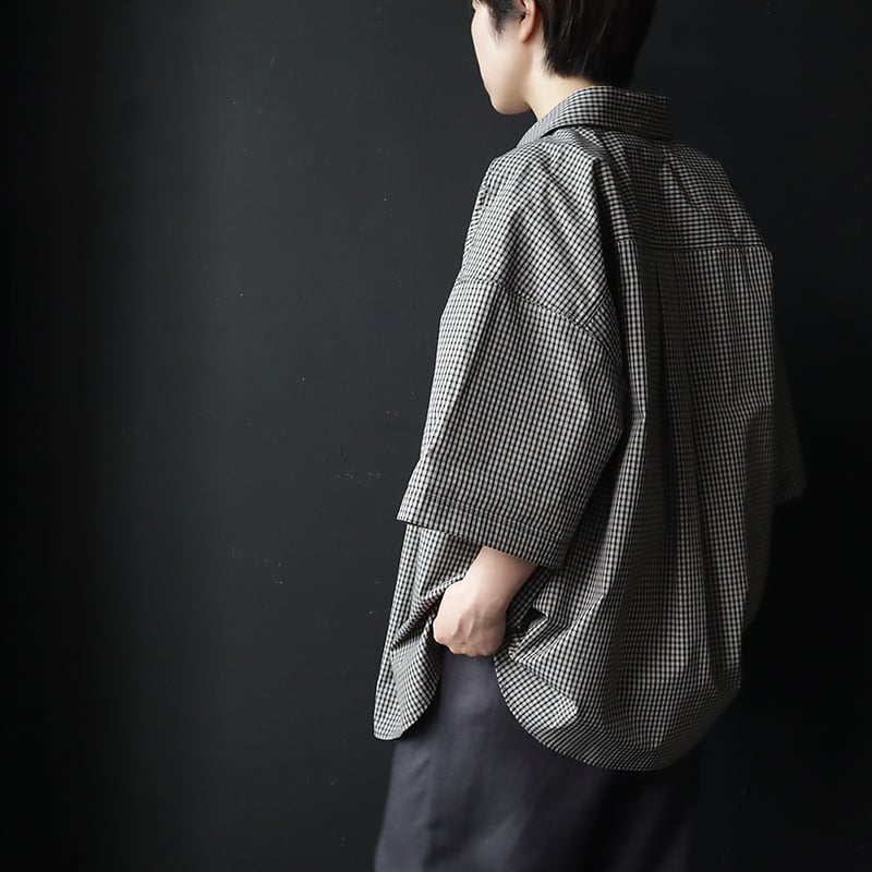 ànuke check over shirts (black) | nii-B | WEBSHOP