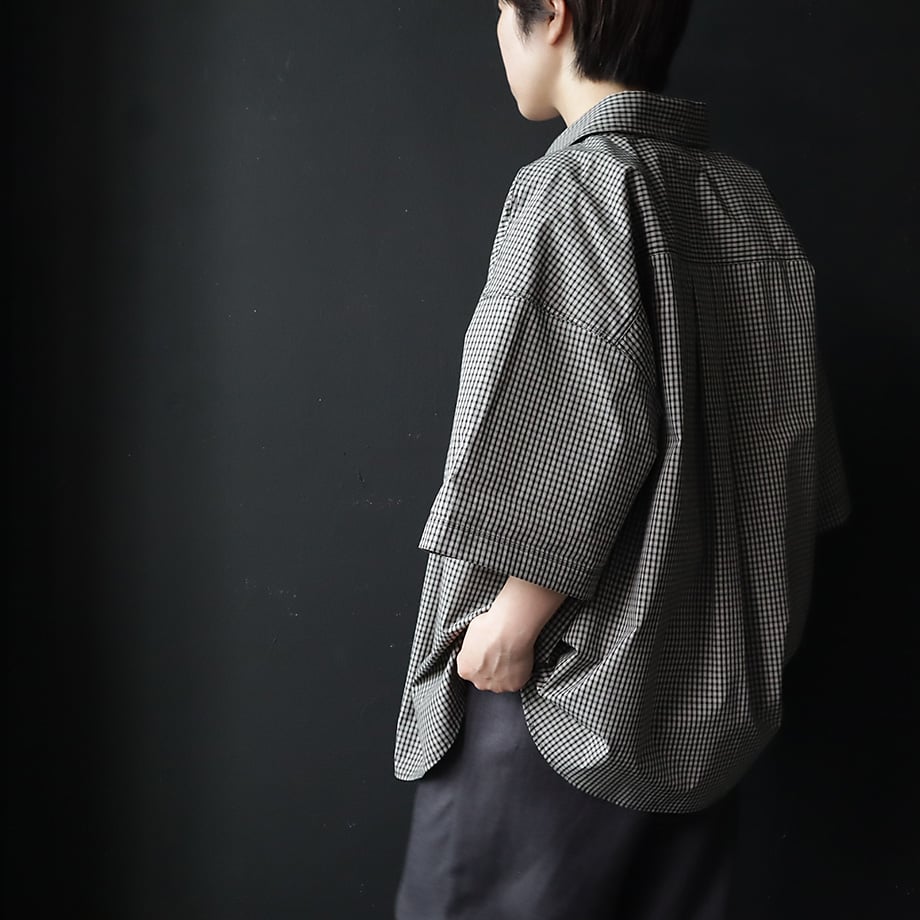ànuke check over shirts (black) | nii-B | WEBSHOP