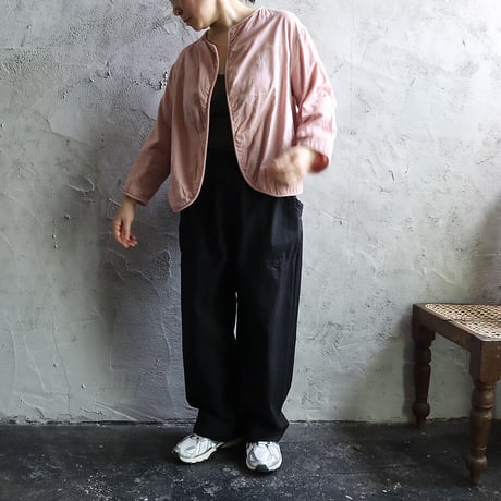R&D.M.Co- GARMENT DYE trimming jacket (pink)