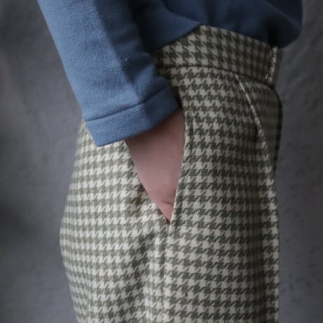 NOTA one tuck straight pants (houndstooth)