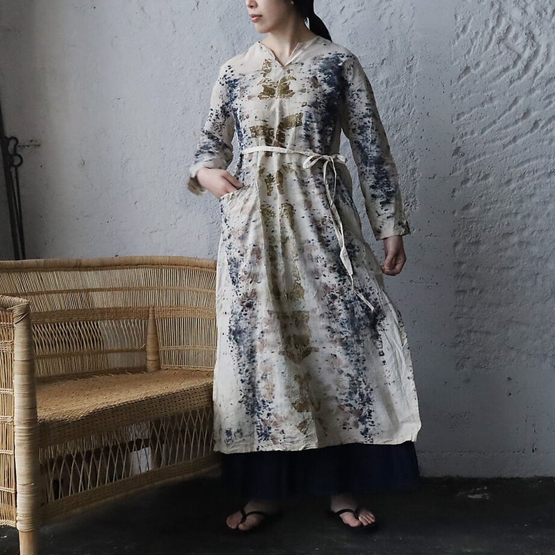 Funatabi atelier kurta dress (botanical dye) |