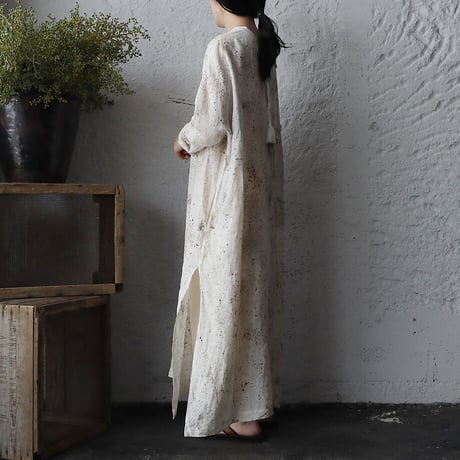 Tabrik linen tassel dress (logewood)