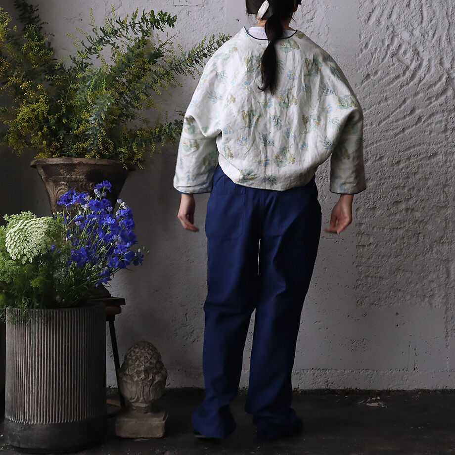 【極美品】TOWAVASE Frais linen jacket (multi) TOWAVASE Frais linen jacket (multi) | nii-B | W