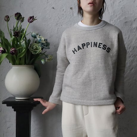 R&D.M.Co- LOGO drop shoulder sweat (HAPPINESS)