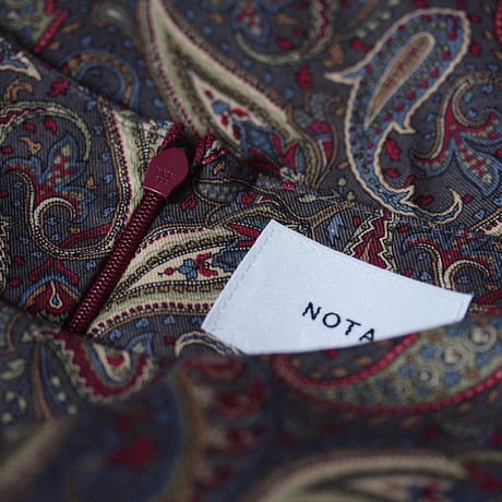 NOTA bell sleeve dress + purse  paisley