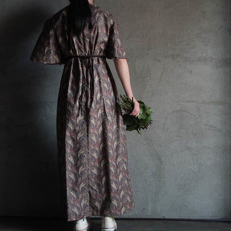 NOTA bell sleeve dress + purse  paisley