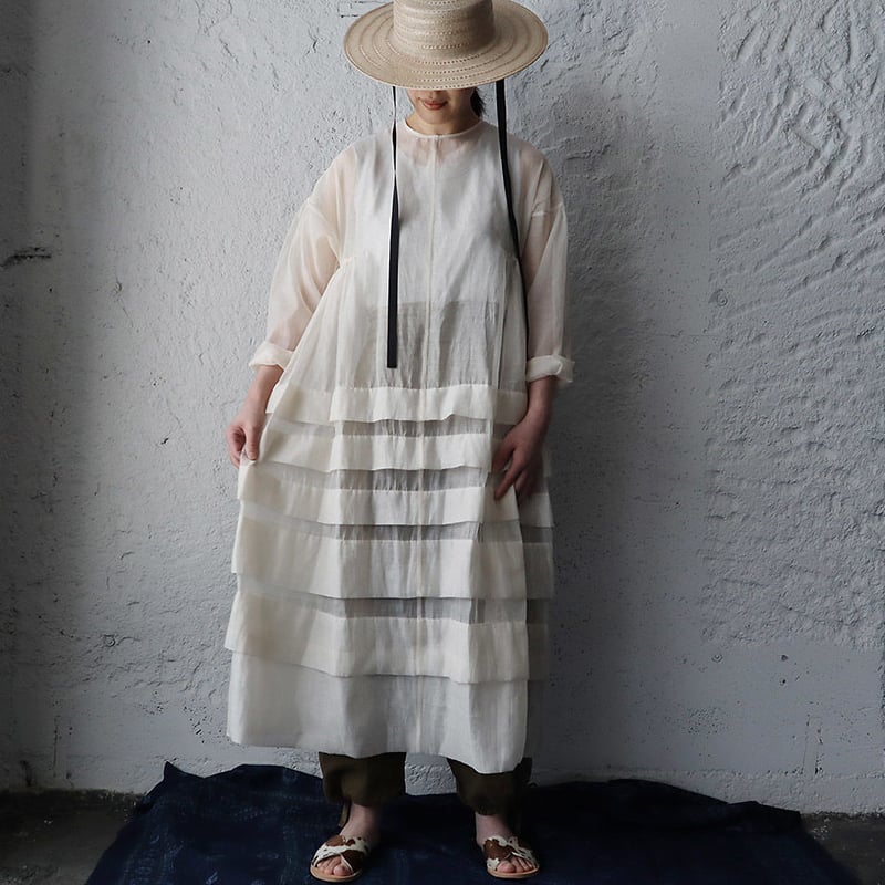 Tabrik organdy dress (ivory) | nii-B | WEBSHOP