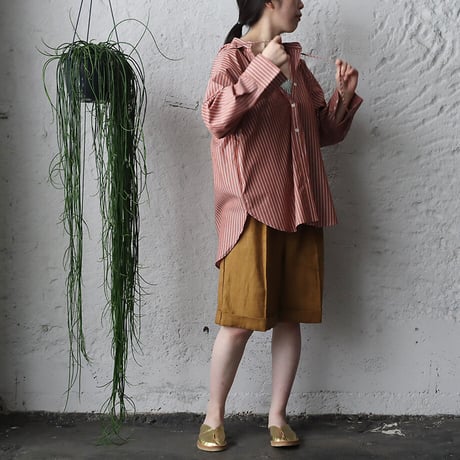 WANDERUNG hood blouse (brown)