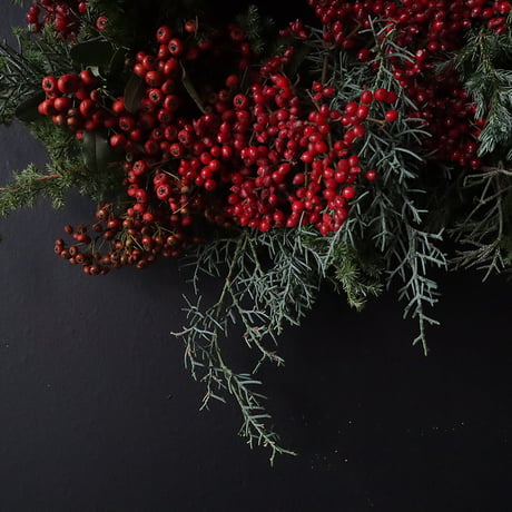 christmas wreath (red viburnum)