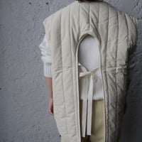 ànuke backopen stripe vest (cream)