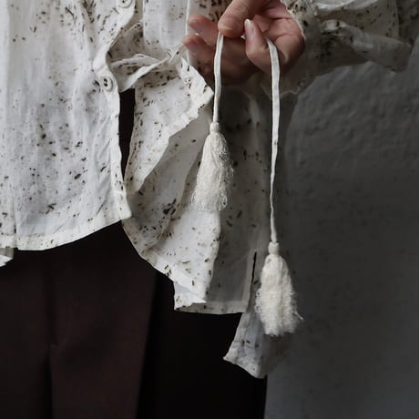 Tabrik 2way blouse (logwood/natural)