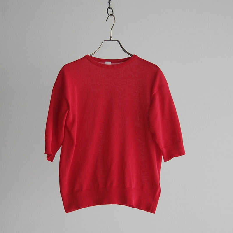 【新中古品】1dozen アゼクルーネック Red 1dozen crew neck knit (red) | nii-B | WEBSHOP