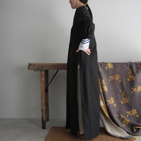 COUNTERPOINT linen dress (black)