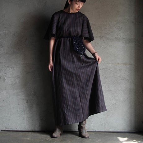 NOTA bell sleeve dress + purse  stripe