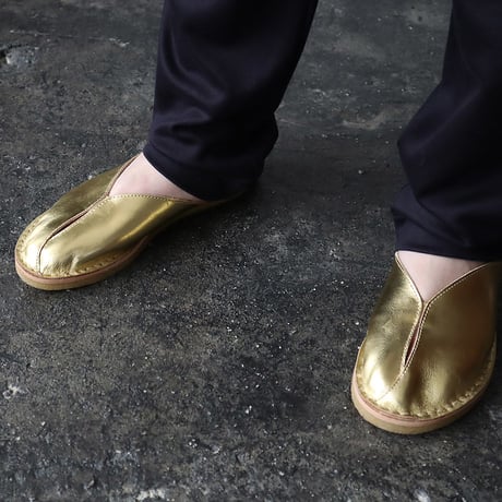 M Tulip leather Slip-on sandals (gold)
