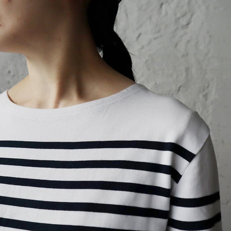 france navy type  border long sleeve shirt
