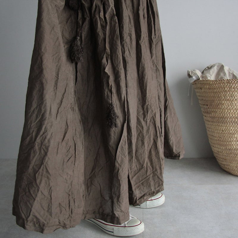 Tabrik gathered skirt (doro-zome) | nii-B | WEB...