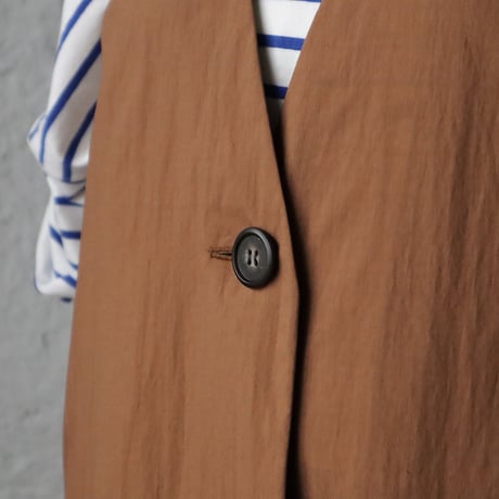 2B long gilet (brown)