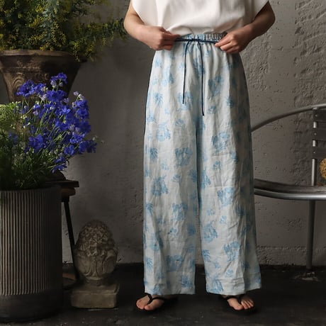 TOWAVASE Frais linen pants (blue)