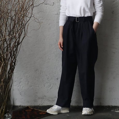 .less cotton pants (navy stripe)