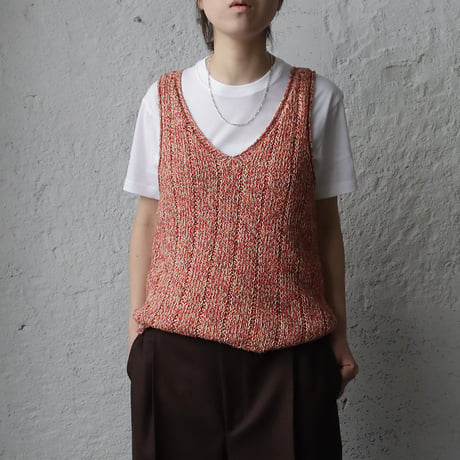 Tabrik knit vest (orangemix)