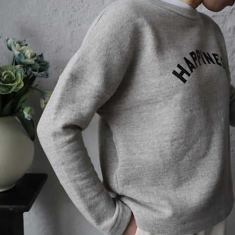 R&D.M.Co- LOGO drop shoulder sweat (HAPPINESS)