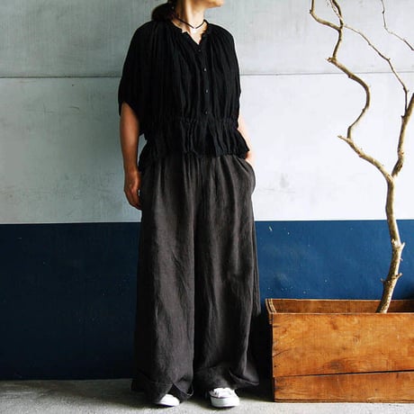 Tabrik linen blouse black