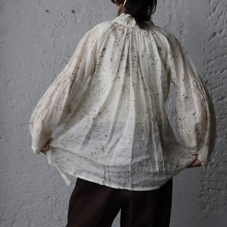 Tabrik 2way blouse (logwood/natural)
