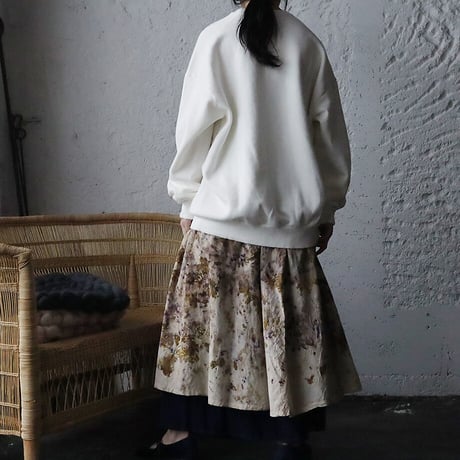 Funatabi atelier  wrap skirt (botanical dye purplemix )
