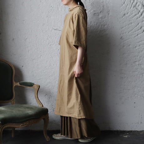 hospital surgical gown short sleeve (beige)