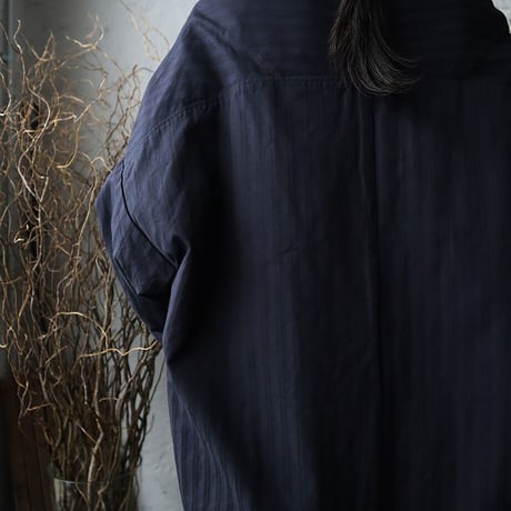 .less cotton jacket coat (navy stripe)