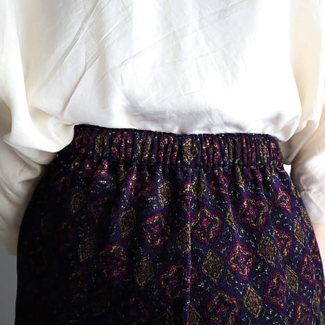 .less velvet tapered pants (purple)