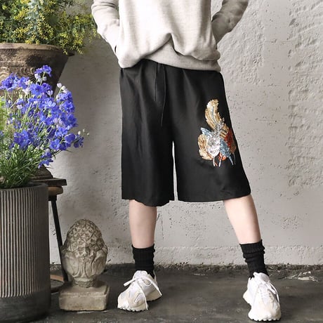 TOWAVASE Aile silk short pants (black)