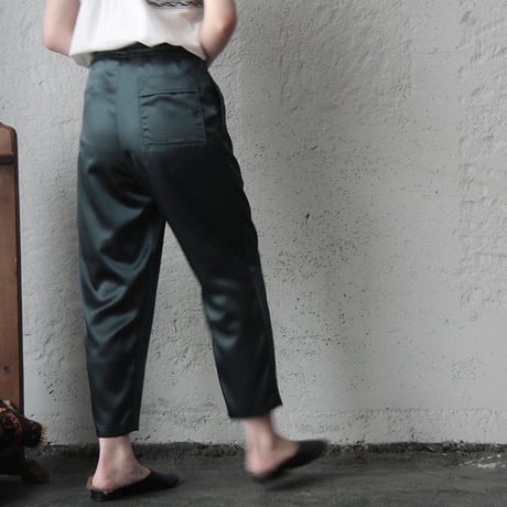 NOTA  satin pants (dark green)