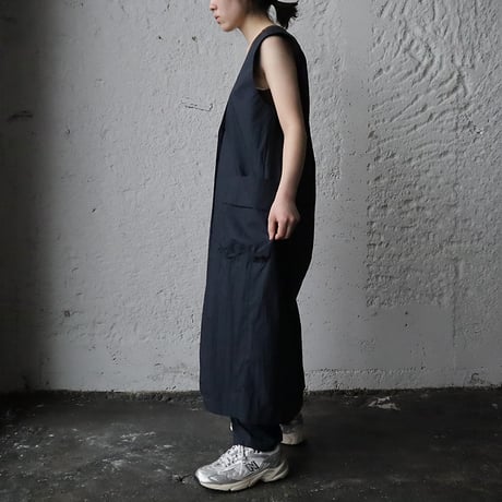 2B long gilet (navy)