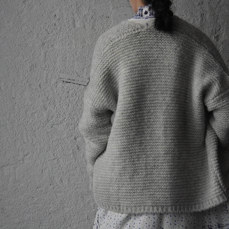 MAISON ANJE knit cardigan glay