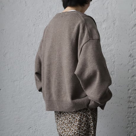 RYU KAGA damaged knit caradigan (charcoal)