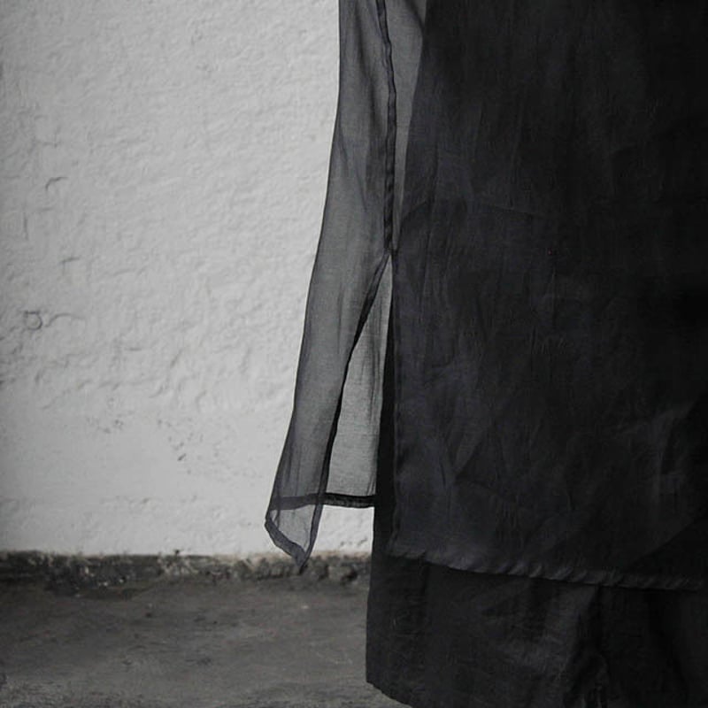 Tabrik cotton silk onepiece (black) | nii-B |