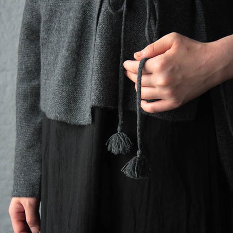 TOWAVASE Pétit dejeuner pullover cardigan (charcoalgray)