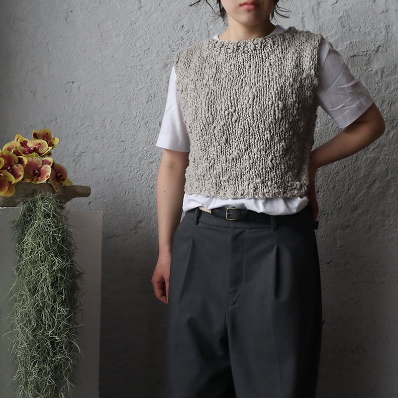MAYDI knit vest BLANCHE (fawn) | nii-B | WEBSHOP