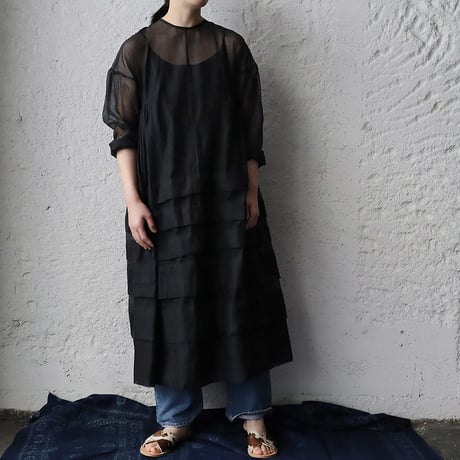 Tabrik  organdy dress (black)