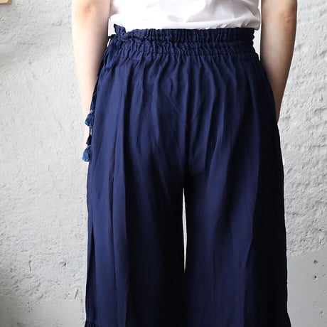 Tabrik gather pants (hon-aizome)