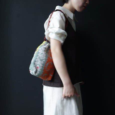 NOUVELLES DU PARADIS cotton knit vest (dark brown)