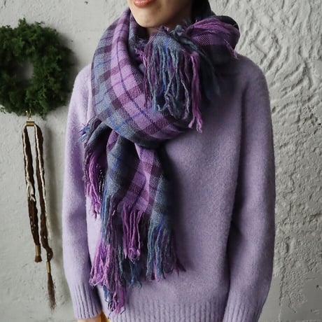 R&D.M.Co-  wool blanket  (purple x blue)