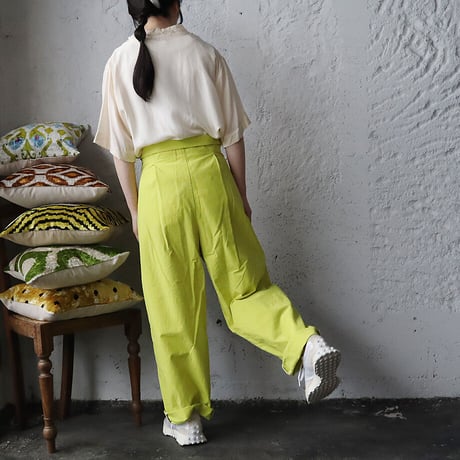 .less wrap pants (neon yellow)