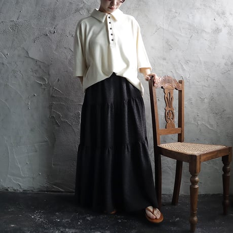 .less leopard tiered skirt